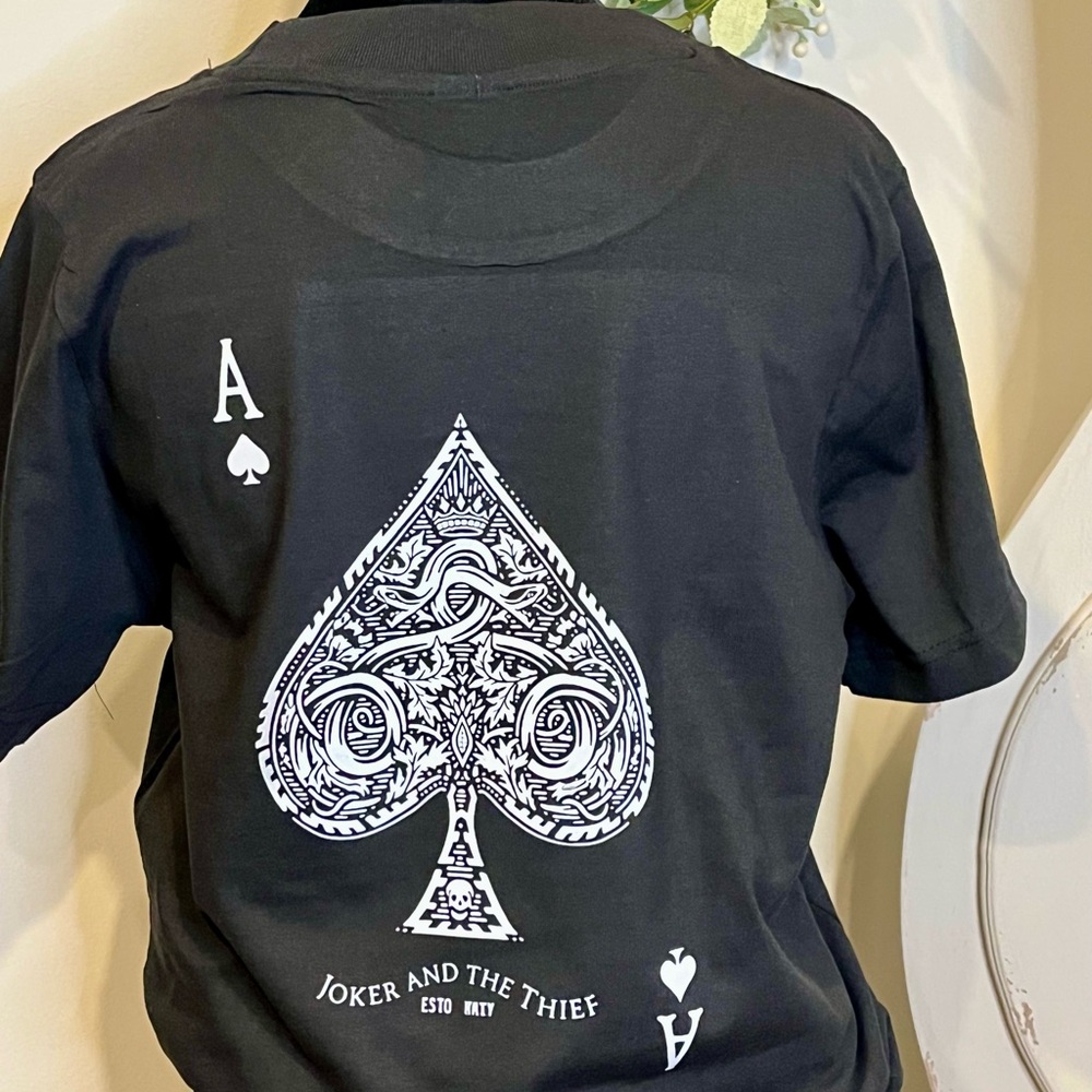 Ace of Spades “Joker & The Thief” T Shirt, Black, 100% Cotton, XL